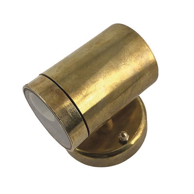 Portwest Westport Coastal Cliff Outdoor Wall Light Brass from B&Q