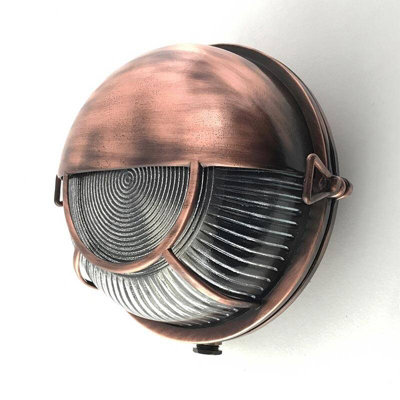 Portwest Westport Coastal Tide Outdoor Flush Wall Light Copper from B&Q
