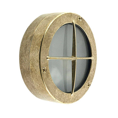 Portwest Westport Coastal Sand Outdoor Flush Light Brass from B&Q