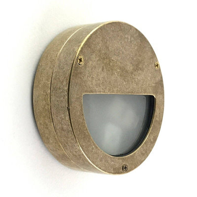 Portwest Westport Coastal Shore Outdoor Flush Light Brass from B&Q