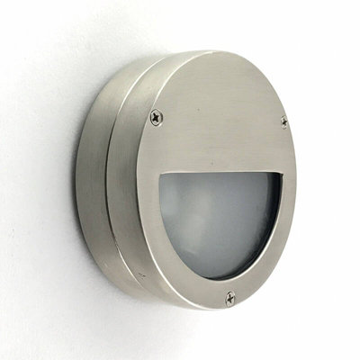 Portwest Westport Coastal Shore Outdoor Flush Light Matt Nickel from B&Q
