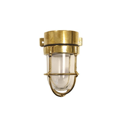 Portwest Westport Coastal Lagoon Outdoor Wall Light Brass from B&Q