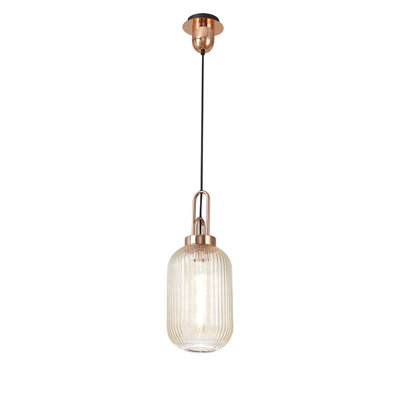 Discovery Savannah Ceiling Pendant Light Copper Champagne from B&Q