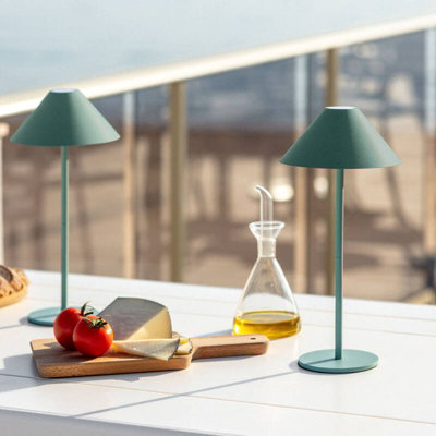 Edit Tiber Usb Rechargeable Led Outdoor Table Lamp Celadon Green from B&Q