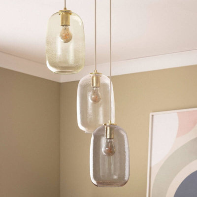 Edit Bonhomia 3 Light Cluster Ceiling Pendant Multicolour from B&Q