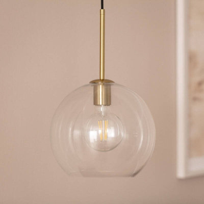 Edit Ona Ceiling Pendant Light Transparent from B&Q