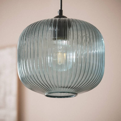 Edit Modra Ceiling Pendant Light Blue from B&Q