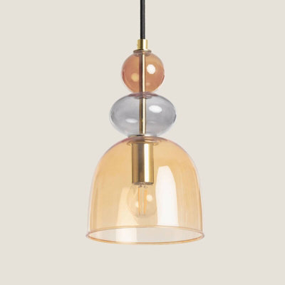 Edit Baudelaire Glass Ceiling Pendant Light Amber from B&Q