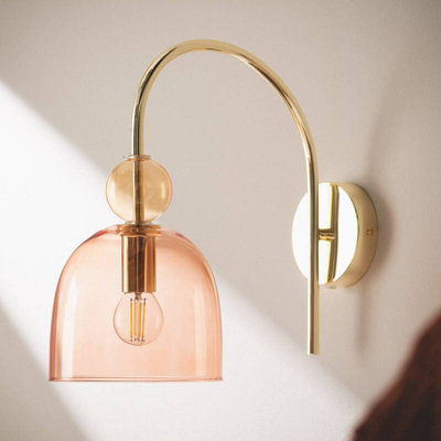 Edit Baudelaire Glass Wall Light Red from B&Q