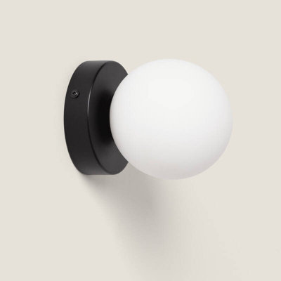 Edit Belgravia Glass Flush Light Black from B&Q