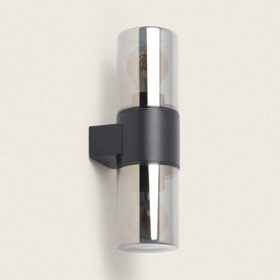 Edit Carbon Outdoor Up & Down Wall Light Black from B&Q