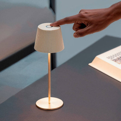 Edit Willox Usb Rechargeable Led Outdoor Table Lamp Beige from B&Q
