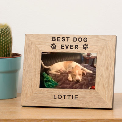  - Personalised Best Dog Ever Wood Picture Frame 7 X 5