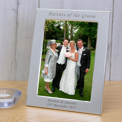  - Personalised Parents Of The Groom Silver Plated Picture Frame 7 X 5