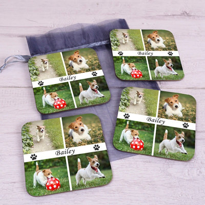  - Personalised Pet Photo Upload Set Of 4 Coasters