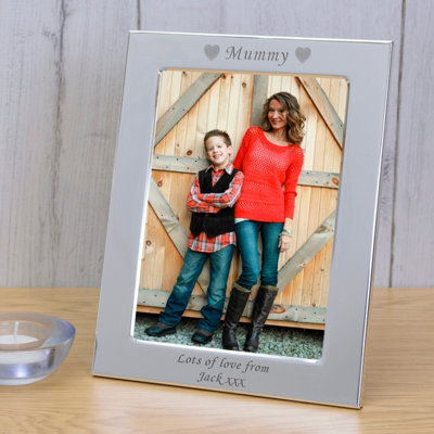  - Personalised Mummy Silver Plated Photo Frame 7 X 5 Inches