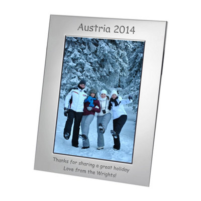 Uniqueful Unisex Silver Personalised Plated Frame 7X5 Thank You Family Gift In - Image 2