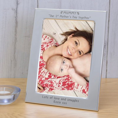  - Personalised Mummy Our 1St Mother's Day Together Silver Plated Picture Frame 7 X 5