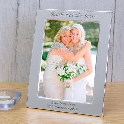  - Personalised Mother Of The Bride Silver Plated Picture Frame 6 X 4