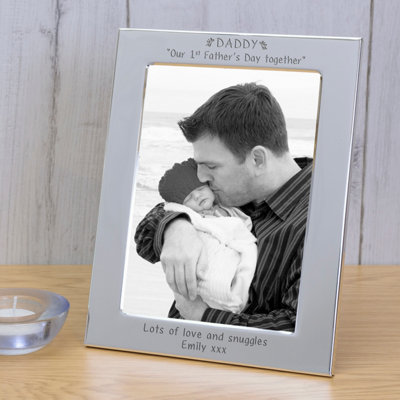  - Personalised Daddy Our 1St Father's Day Together Silver Plated 6 X 4 Picture Frame