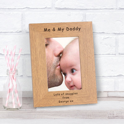  - Personalised Me And My Daddy Wood Picture Frame 6 X 4