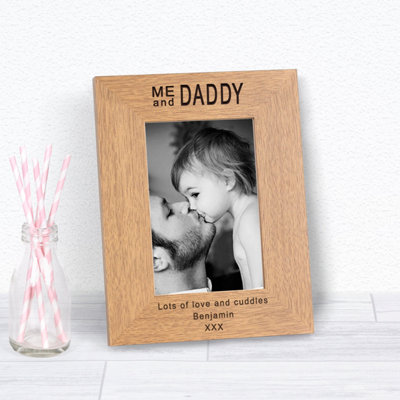  - Personalised Me And Daddy Wood Picture Frame 6 X 4