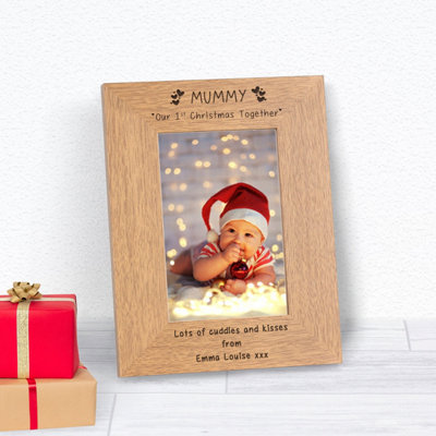  - Personalised Mummy Our 1St Christmas Together Wood Picture Frame 6 X 4