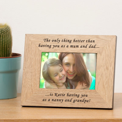  - Personalised The Only Thing Better Nan And Grandad Wood Picture Frame 6 X 4