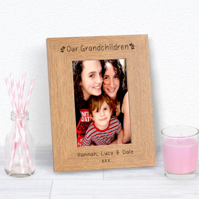 - Personalised Our Grandchildren Wood Picture Frame 7 X 5 Inch