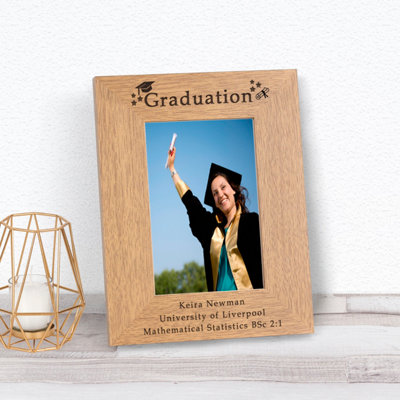  - Personalised Graduation Wood Picture Frame 7 X 5