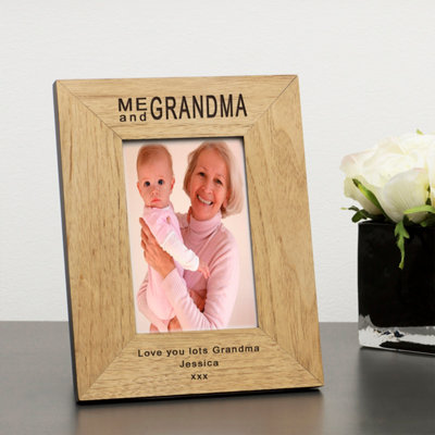  - Personalised Me And Wood Picture Frame 7 X 5