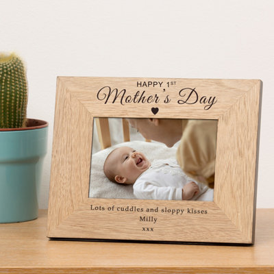  - Personalised Happy 1St Mother's Day Wood Picture Frame 7 X 5