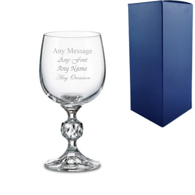  - Personalised Engraved 190Ml Claudia Crystalite Wine Glass Gift Box