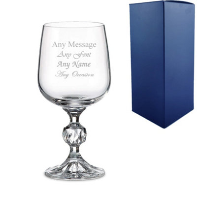  - Personalised Engraved 230Ml Claudia Crystalite Goblet Gift Boxed