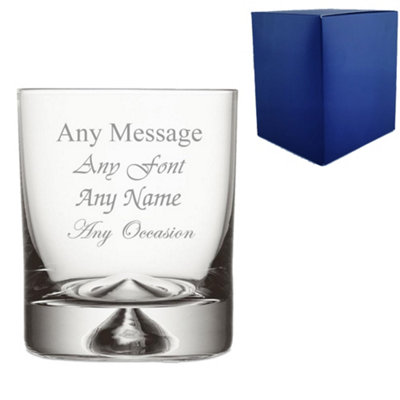  - Personalised Engraved 260Ml Dimple Base Whisky Tumbler Gift Box