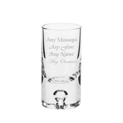  - Personalised Engraved 30Ml Tall Bubble Base Shot Glass