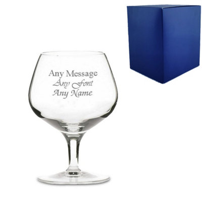 - Personalised Engraved 230Ml Napoleon Brandy Glass With Gift Box