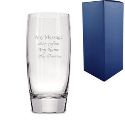  - Personalised Engraved 310Ml Michelangelo High Ball Glass Gift Box
