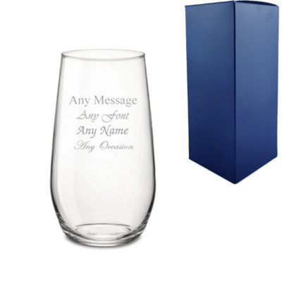  - Personalised Engraved 390Ml Infinity High Ball Glass With Gift Box