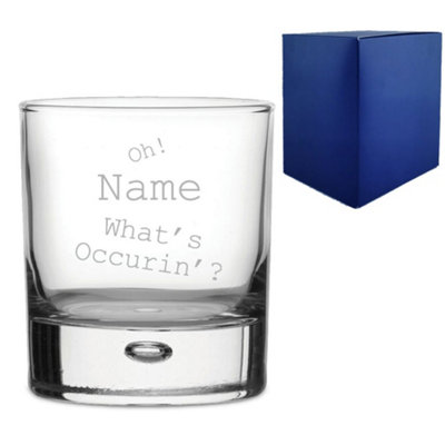  - Personalised Engraved Novelty Bubble Whisky Tumbler Gift Box