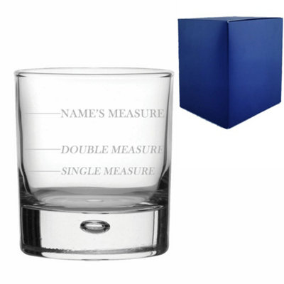  - Personalised Engraved Measurement Whisky Glass