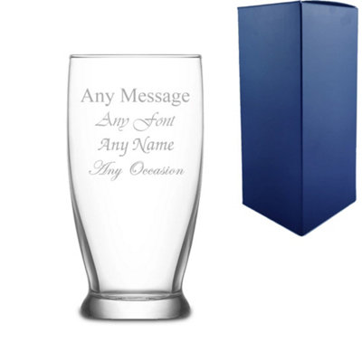  - Personalised Engraved 350Ml Roma Hiball Tumbler Glass Gift Box