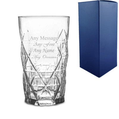  - Personalised Engraved Keops Hiball Gin Cocktail Glass Gift Boxed