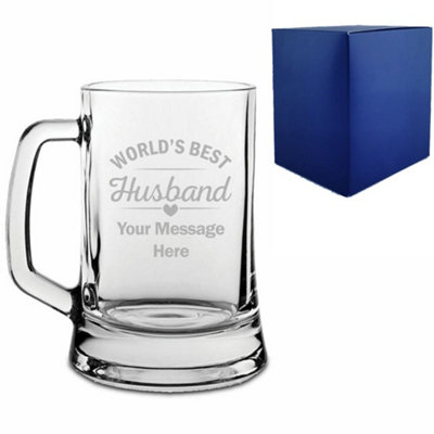  - Personalised Engraved World's Best Husband Design Tankard Tankard