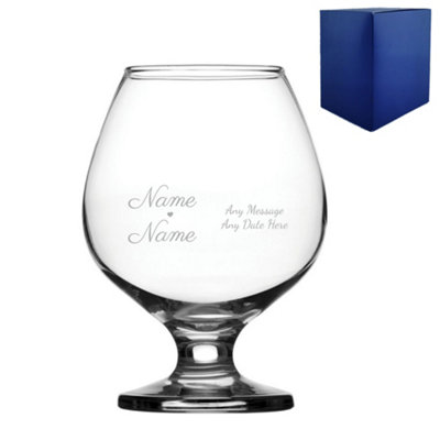  - Personalised Engraved Wedding Bistro Brandy Gift Boxed