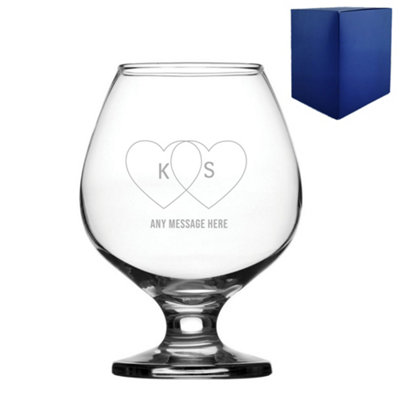  - Personalised Engraved Valentine's Day Bistro Brandy Gift Boxed