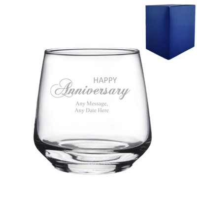  - Personalised Engraved Anniversary Tallo Tumbler Gift Boxed