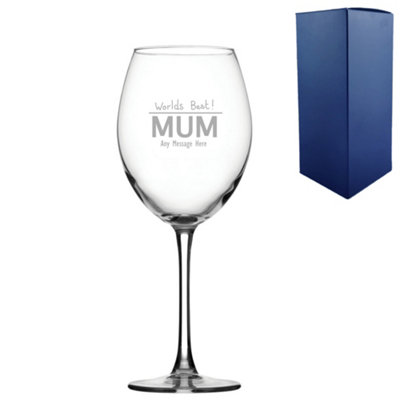  - Personalised Engraved Mother's Day Enoteca Wine Glass