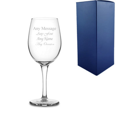  - Personalised Engraved 15.5Oz Moda Wine Glass With Gift Box