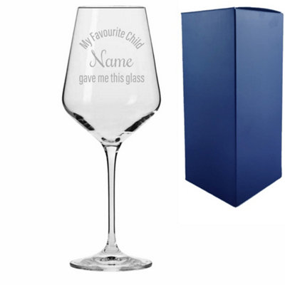  - Personalised Engraved 390Ml Infinity Wine Glass Gift From My Favourite Child